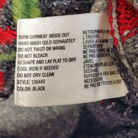 Northern Isles XL Poinsettia Flower Cardigan Holiday Christmas Winter - Picture 8 of 11